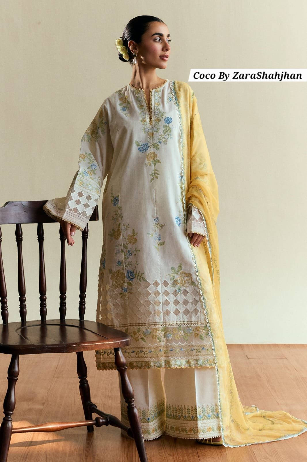 Zara Shahjahan Winter 2026 Embroidered Dhank 3 Piece Unstitched Suit with Wool Shawl