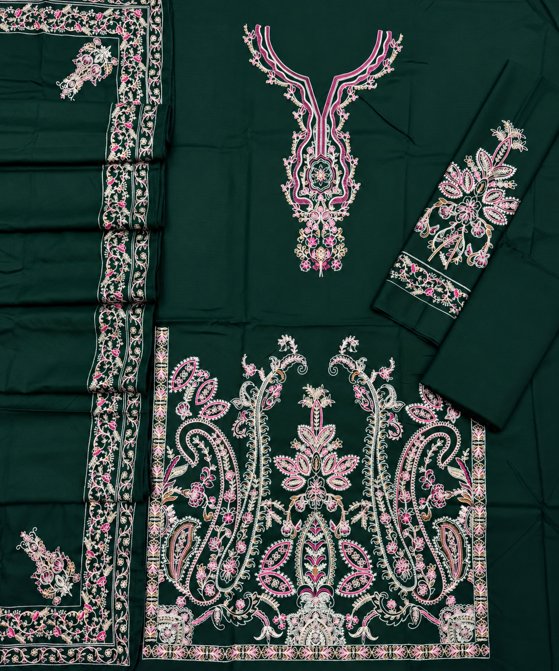 BATIK Winter Collection 2026-27 3 Piece Embroidered Dhank Suit - Image 3