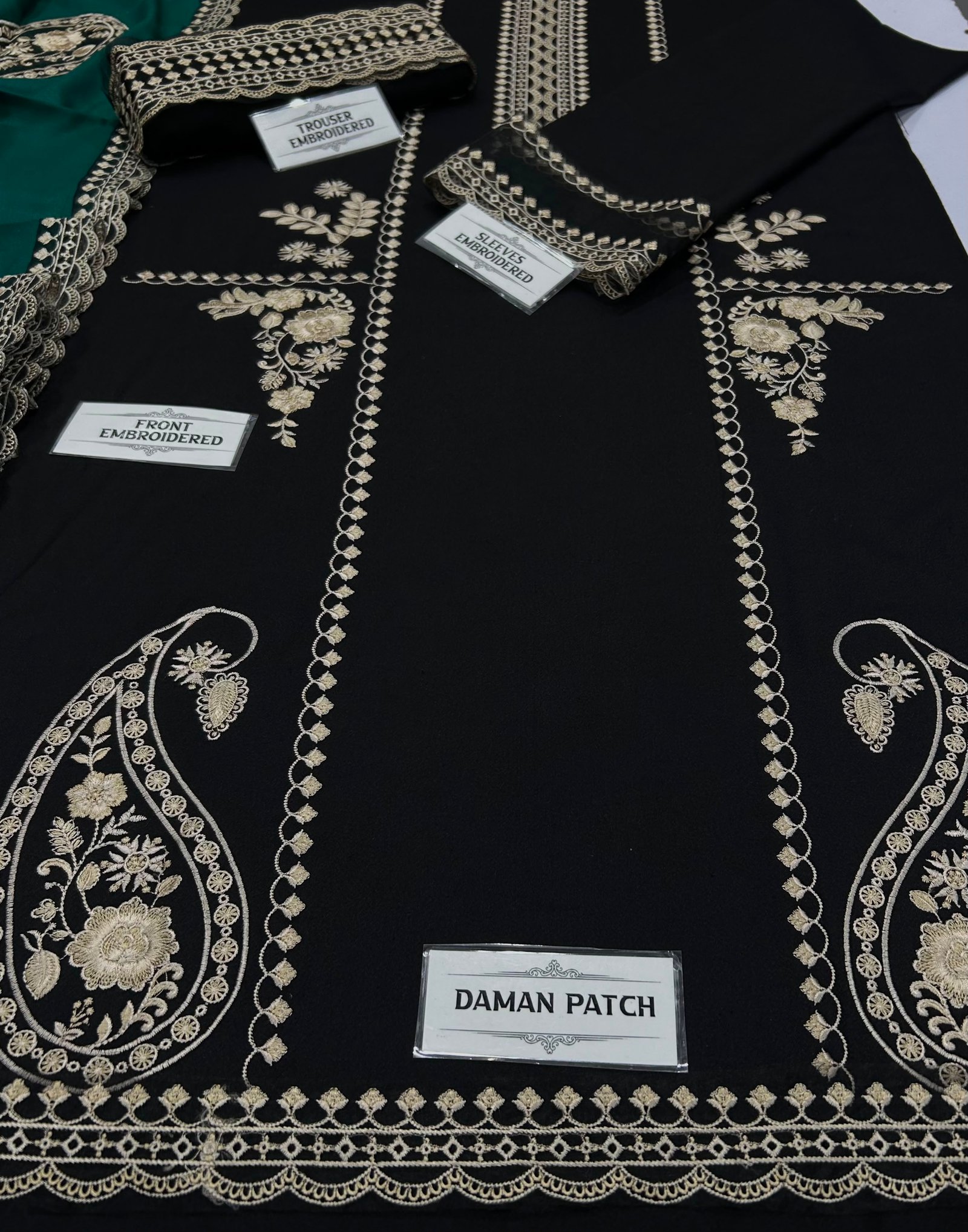 Charizma Winter 2026 Heavy Embroidered Dhank 3 Piece Suit with Ready-to-Wear Shawl - Image 3