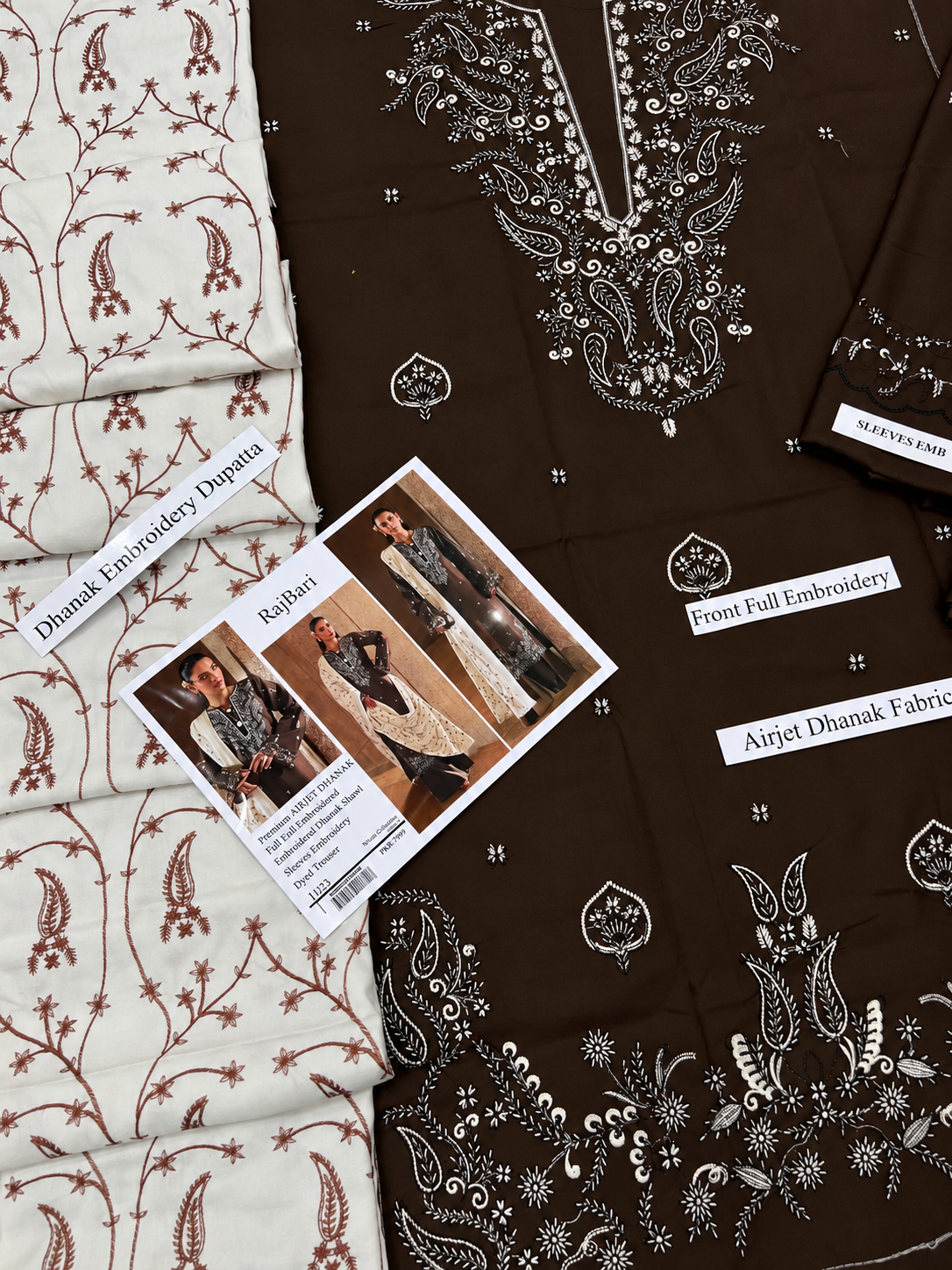 RAJBARI Winter Collection 2026/27 3 Piece Embroidered Dhank Suit - Image 2